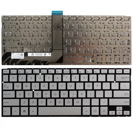 Tastatura laptop pentru Asus Q302L Q302LA P302LJ TP300 TP300L TP300LA TP300LD argintiu, US International, fără iluminare, fără NumPad