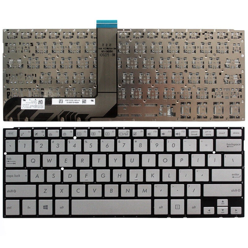 Tastatura laptop pentru Asus Q302L Q302LA P302LJ TP300 TP300L TP300LA TP300LD argintiu, US International, fără iluminare, fără NumPad