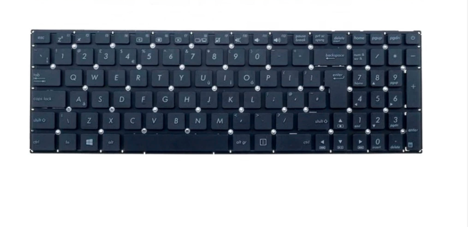 Tastatura laptop pentru Asus R540 A540S X540L X540LA X544 X540S model UK, UK, fără iluminare, cu NumPad