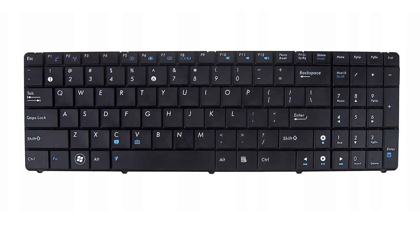 Tastatura laptop pentru Asus F52 K50 K50C K50IJ K50IN, US International, fără iluminare, cu NumPad