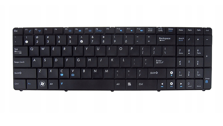 Tastatura laptop pentru Asus F52 K50 K50C K50IJ K50IN, US International, fără iluminare, cu NumPad