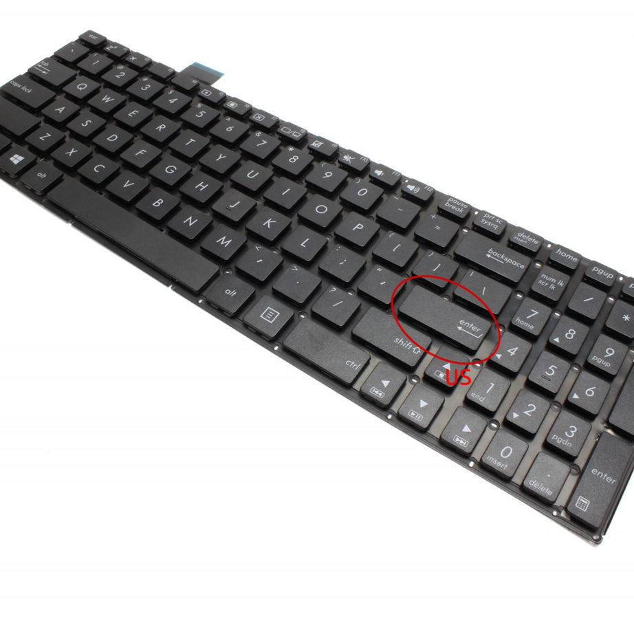Tastatura laptop pentru Asus VivoBook X542 X542BA X542B X542U X542UR X542UQR X542, US International, fără iluminare, cu NumPad