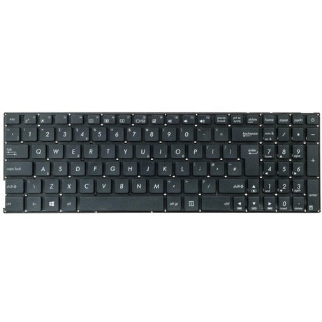 Tastatura laptop pentru Asus VivoBook X542BA X542 X542B X542U X542UR X542UQR X542 fara rama model UK, UK, fără iluminare, cu NumPad