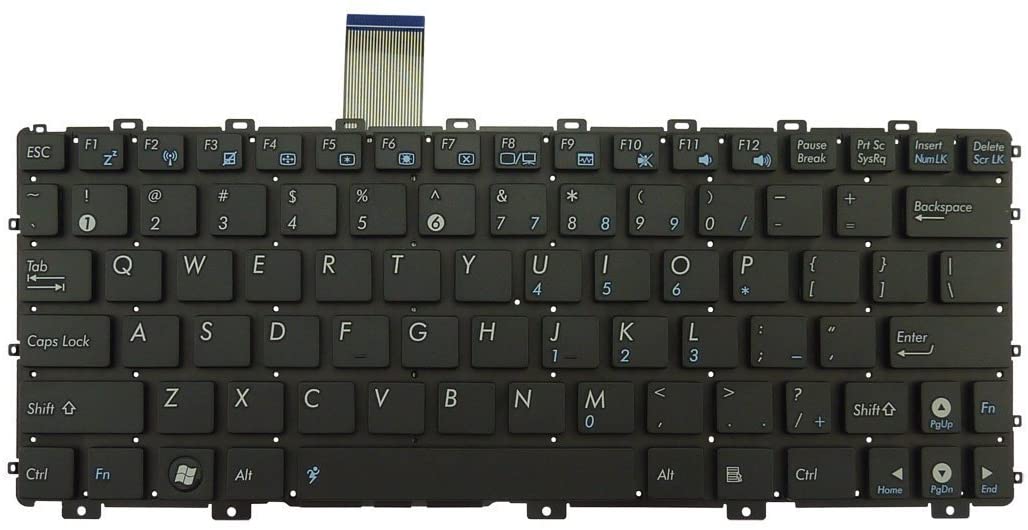 Tastatura laptop pentru Asus Eee PC 1011CX 1011PX 1015P 1015PD fara rama, US International, fără iluminare, fără NumPad