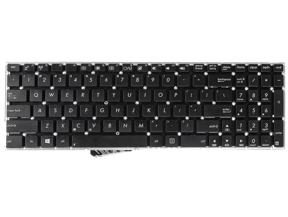 Tastatura laptop pentru Asus A555 A556 D555 X554 X555 X556 R555JM K555 fara rama, US International, fără iluminare, cu NumPad