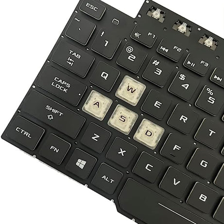 Tastatura laptop pentru Asus Asus FX505 FX505D FX505DV FX505DD FX505DT FX505DU FX505DY FX505G FX505GT FX505GU FX505GE FX505GD FX505GM FX505A black, US International, iluminată, cu NumPad
