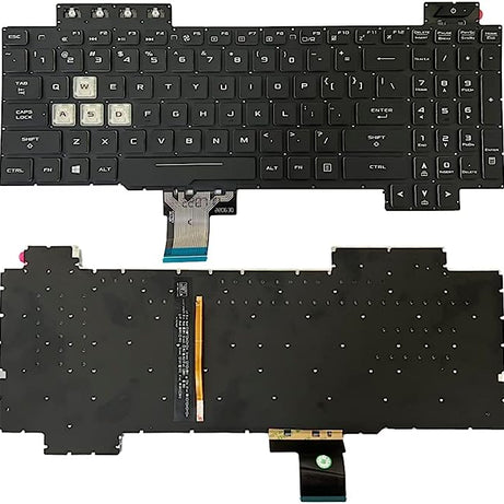 Tastatura laptop pentru Asus Asus FX505 FX505D FX505DV FX505DD FX505DT FX505DU FX505DY FX505G FX505GT FX505GU FX505GE FX505GD FX505GM FX505A black, US International, iluminată, cu NumPad