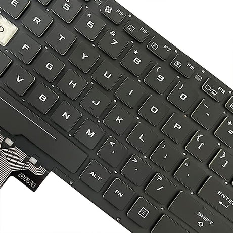 Tastatura laptop pentru Asus Asus FX505 FX505D FX505DV FX505DD FX505DT FX505DU FX505DY FX505G FX505GT FX505GU FX505GE FX505GD FX505GM FX505A black, US International, iluminată, cu NumPad