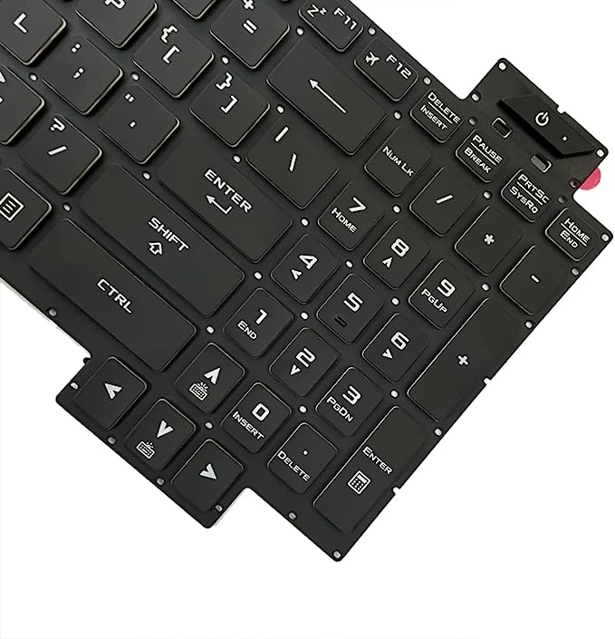 Tastatura laptop pentru Asus Asus FX505 FX505D FX505DV FX505DD FX505DT FX505DU FX505DY FX505G FX505GT FX505GU FX505GE FX505GD FX505GM FX505A black, US International, iluminată, cu NumPad