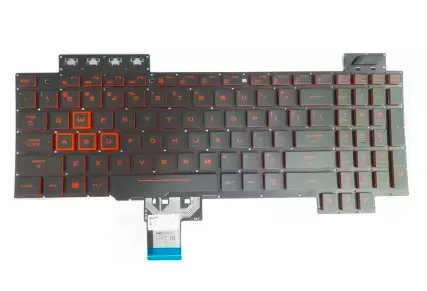 Tastatura laptop pentru Asus FX505 FX505D FX505DV FX505DD FX505DT FX505DU FX505DY FX505G FX505GT FX505GU FX505GE FX505GD FX505GM FX505A backlit, US International, iluminată, cu NumPad