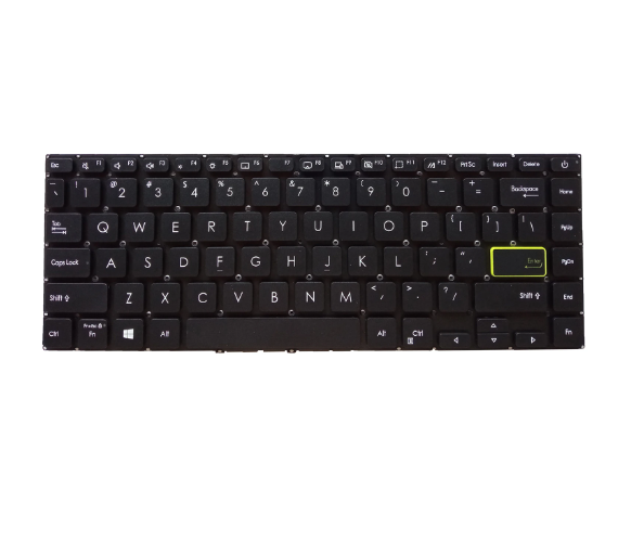 Tastatura laptop pentru Asus VivoBook S14 S433 S433EA S433EQ S433FA S433FL S433JQ X421, US International, fără iluminare, fără NumPad