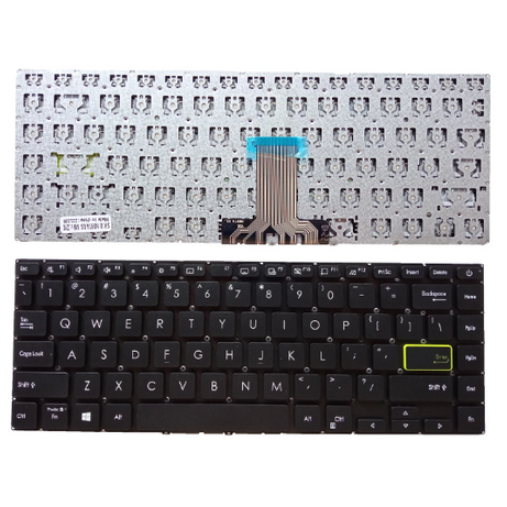 Tastatura laptop pentru Asus VivoBook S14 S433 S433EA S433EQ S433FA S433FL S433JQ X421, US International, fără iluminare, fără NumPad