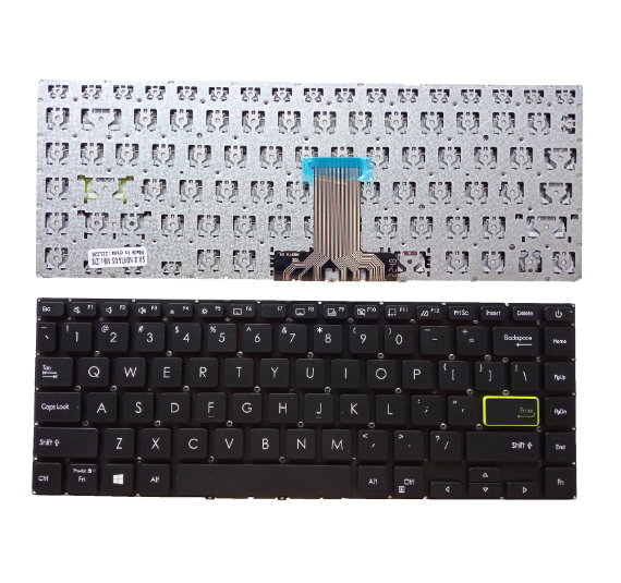 Tastatura laptop pentru Asus VivoBook S14 S433 S433EA S433EQ S433FA S433FL S433JQ X421, US International, fără iluminare, fără NumPad
