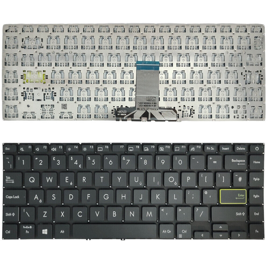 Tastatura laptop pentru Asus VivoBook S14 S433 S433EA S433EQ S433FA S433FL S433JQ X421, US International, fără iluminare, fără NumPad