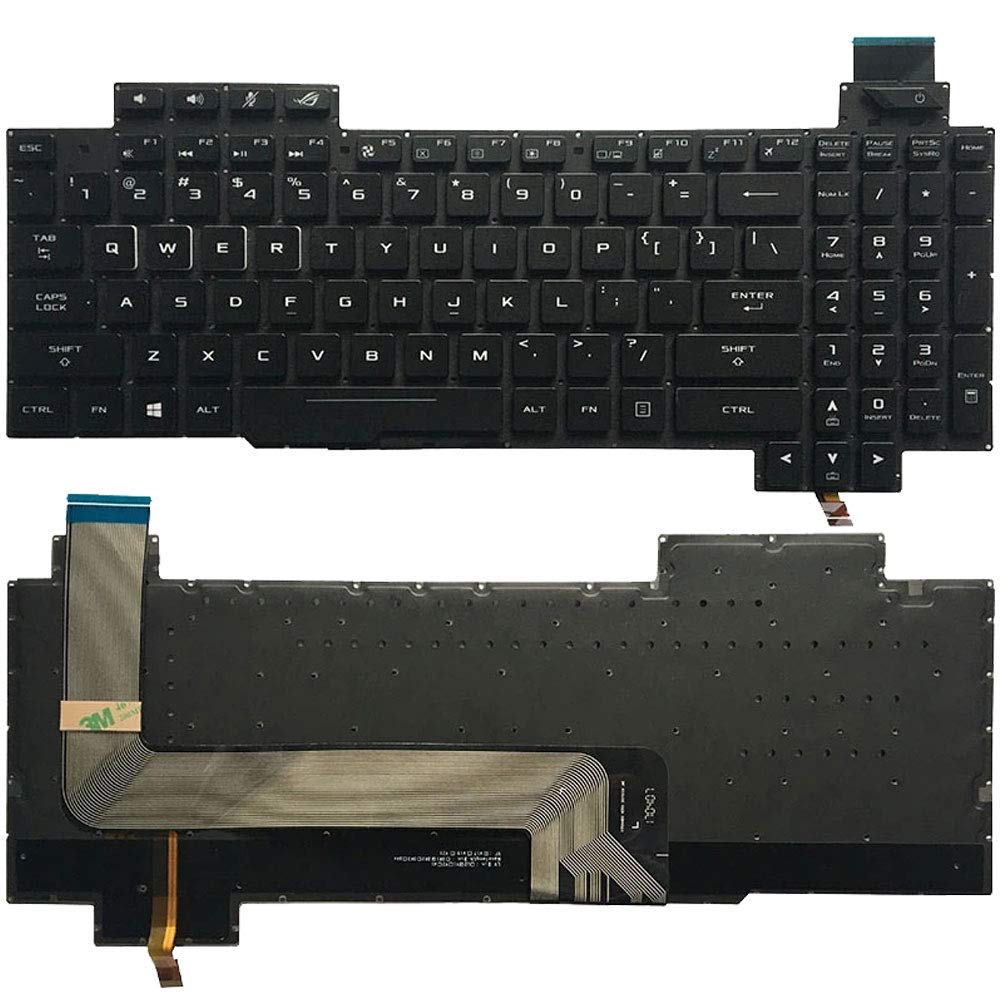 Tastatura laptop pentru Asus ROG Strix GL703 GL703V GL703VD GL703GE GL703GE-IS74 GL703GE-WH72, US International, iluminată, cu NumPad