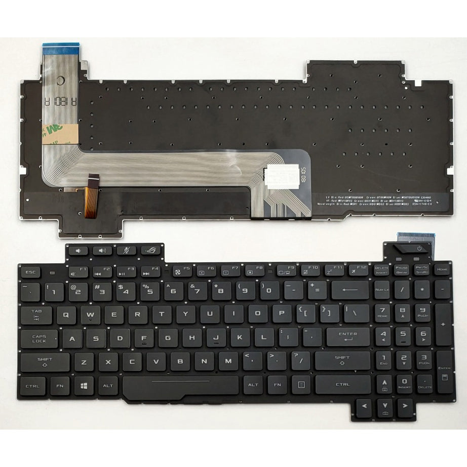 Tastatura laptop pentru Asus ROG Strix GL503 GL503V GL503VD GL503VD-DB71 GL503VD-DB74 GL503VM GL503VS, US International, iluminată, cu NumPad