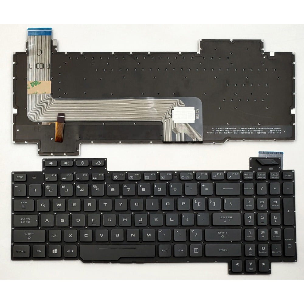 Tastatura laptop pentru Asus ROG Strix GL503 GL503V GL503VD GL503VD-DB71 GL503VD-DB74 GL503VM GL503VS, US International, iluminată, cu NumPad