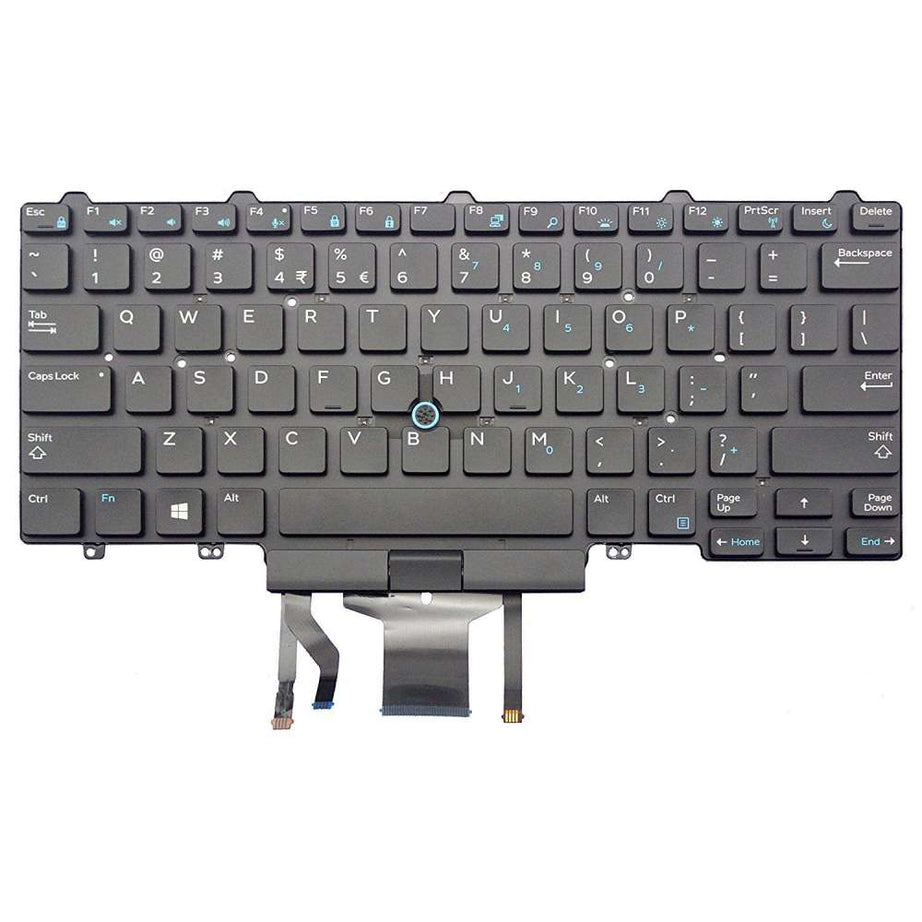 Tastatura laptop pentru Dell LATITUDE E7450 7490 7480 5480 5470 E7470 3350 E7470 ilum. dual point, US International, iluminată, fără NumPad