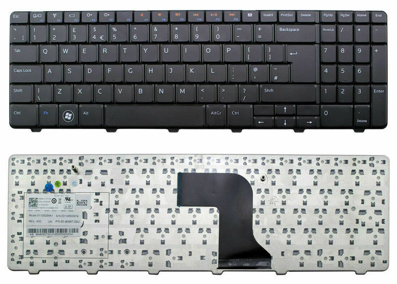 Tastatura laptop pentru Dell Inspiron 15R N5010 M5010 M501R 5525 5010 model UK, UK, fără iluminare, cu NumPad
