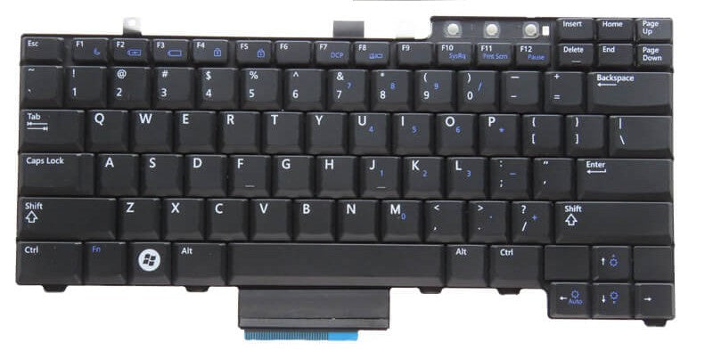 Tastatura laptop pentru Dell Latitude E5400 E5410 E5500 E5510 E6400 E6410 E6500 E6510 M4400 M4500 pad fara pointer, US International, fără iluminare, fără NumPad