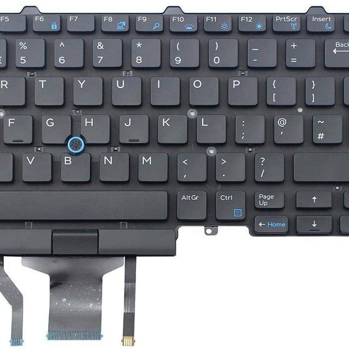 Tastatura laptop pentru Dell Latitude 15 E5550 E5570 E5580 E5590 E5710 Precision 15 3530 pointer UK, UK, iluminată, cu NumPad