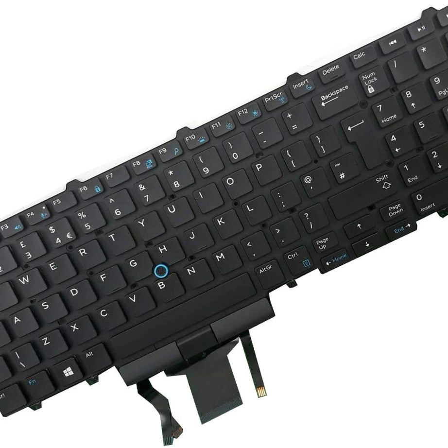 Tastatura laptop pentru Dell Latitude 15 E5550 E5570 E5580 E5590 E5710 Precision 15 3530 pointer UK, UK, iluminată, cu NumPad