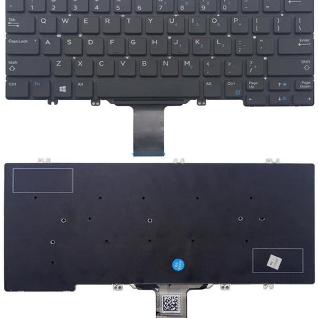 Tastatura laptop pentru Dell Latitude 5280 5289 5290 7280 7290 7390 7380 7389 fara rama, US International, fără iluminare, fără NumPad