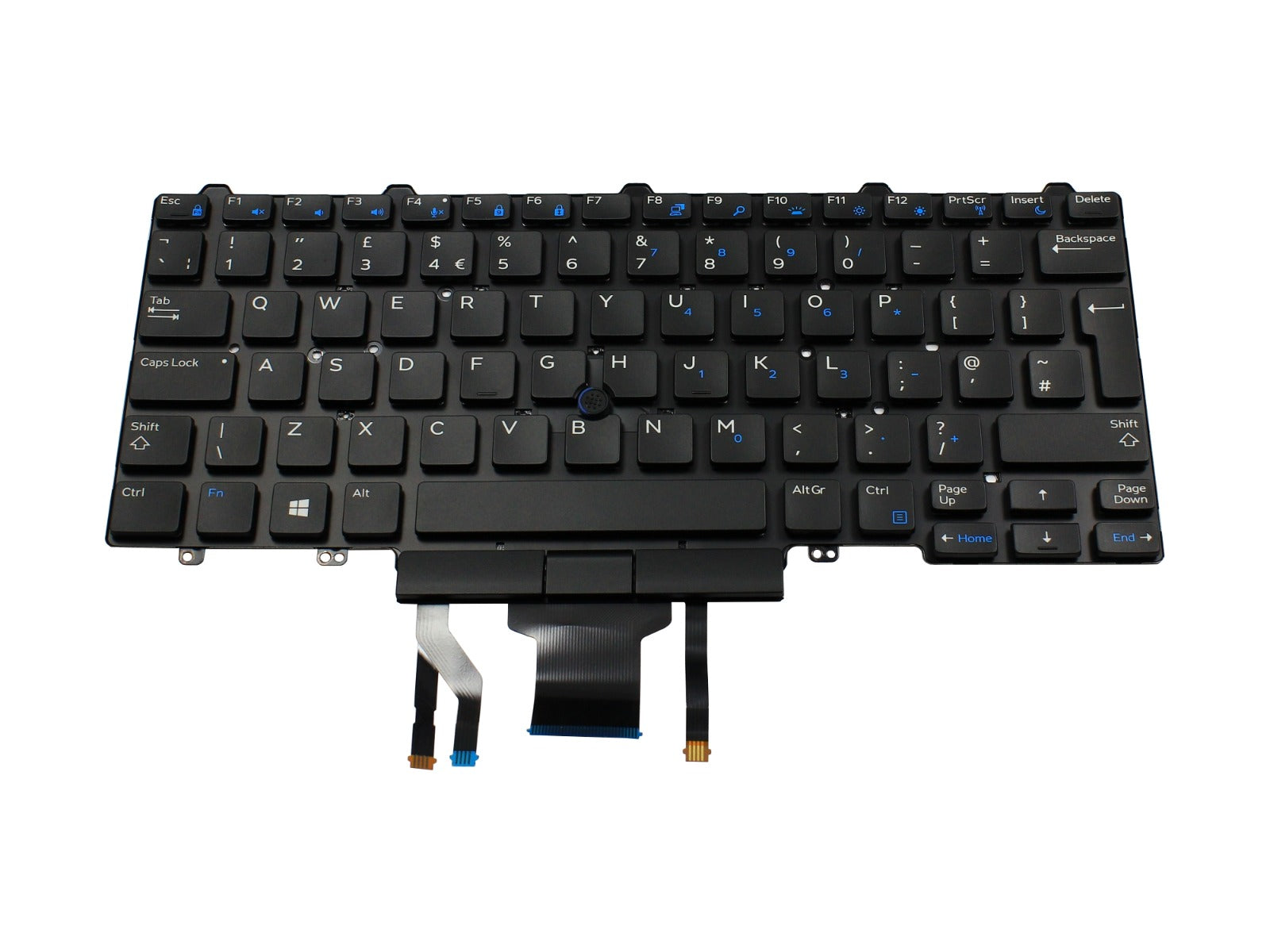 Tastatura laptop pentru Dell Latitude 12 E7250 14 5000 E5450 E5470 E5480 E5490 E7000 E7450 E7470 E7480 E7490 3340 3350 model UK, UK, iluminată, fără NumPad