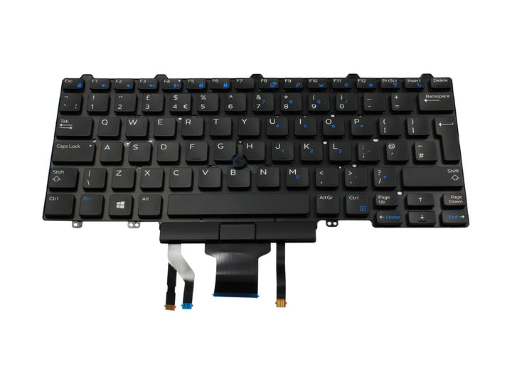 Tastatura laptop pentru Dell Latitude 12 E7250 14 5000 E5450 E5470 E5480 E5490 E7000 E7450 E7470 E7480 E7490 3340 3350 model UK, UK, iluminată, fără NumPad