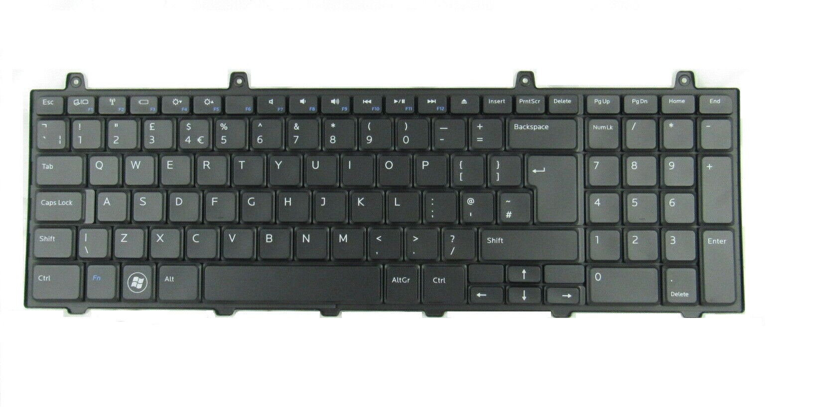 Tastatura laptop pentru Dell Studio 1745 1746 1747 L701x 1749 neagra, UK, fără iluminare, cu NumPad