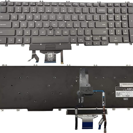 Tastatura laptop pentru Dell Precision 3500 3501 3540 3541 Latitude 5500 5501 5510 0MMHTV, US International, iluminată, cu NumPad