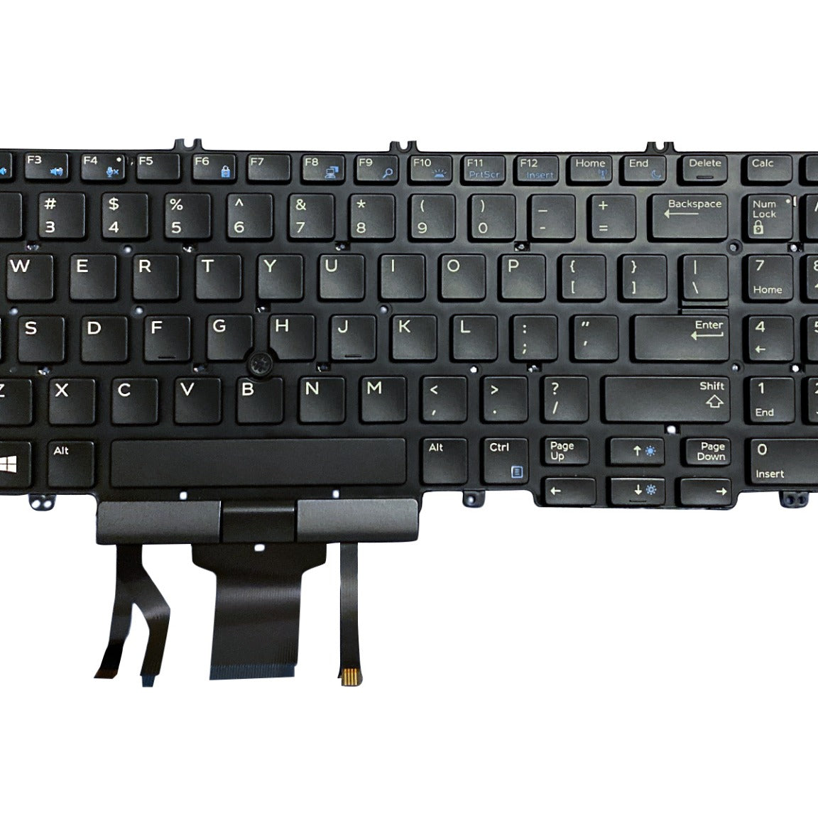 Tastatura laptop pentru Dell Precision 7530 7730 E7530 M7530 7540 7740 0DK60 266YW 0266YW 06P79 Backlit Pointer, US International, iluminată, cu NumPad