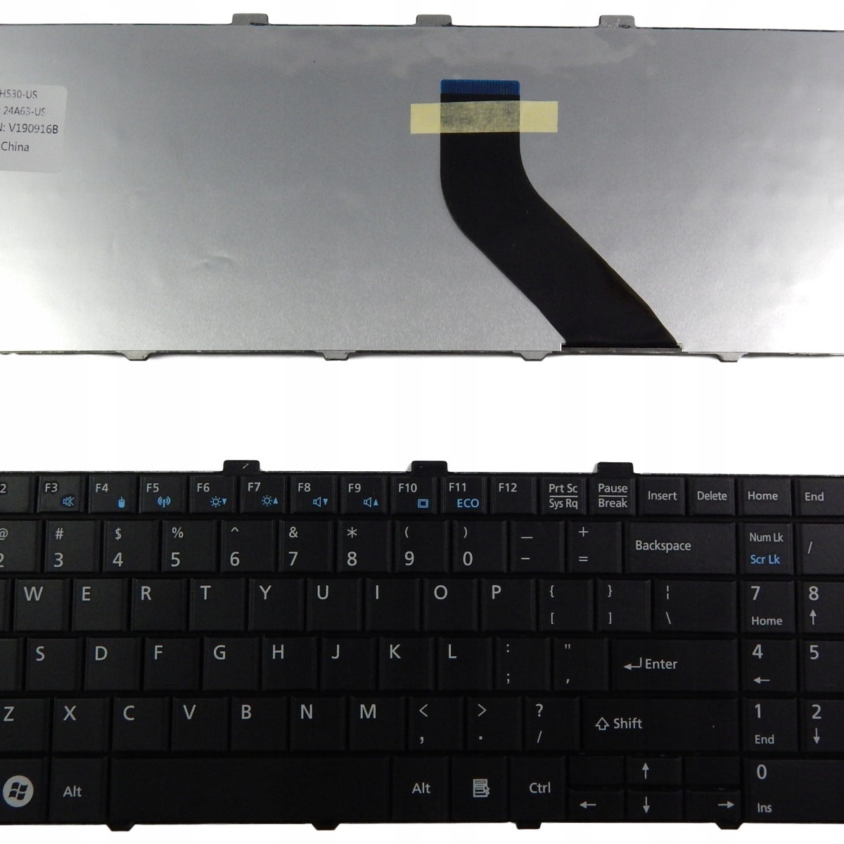 Tastatura laptop pentru Fujitsu-Siemens A530 A531 AH502 AH512 AH530 AH531 AH535 NH751, US International, fără iluminare, cu NumPad