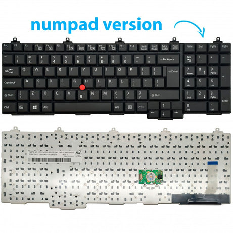 Tastatura laptop pentru Fujitsu LifeBook E751 E752 E741 E782 H920 H720 S751 S752 S560 S760 S761 S762 S781 S782 S792 T901 AH701model UK, UK, fără iluminare, cu NumPad