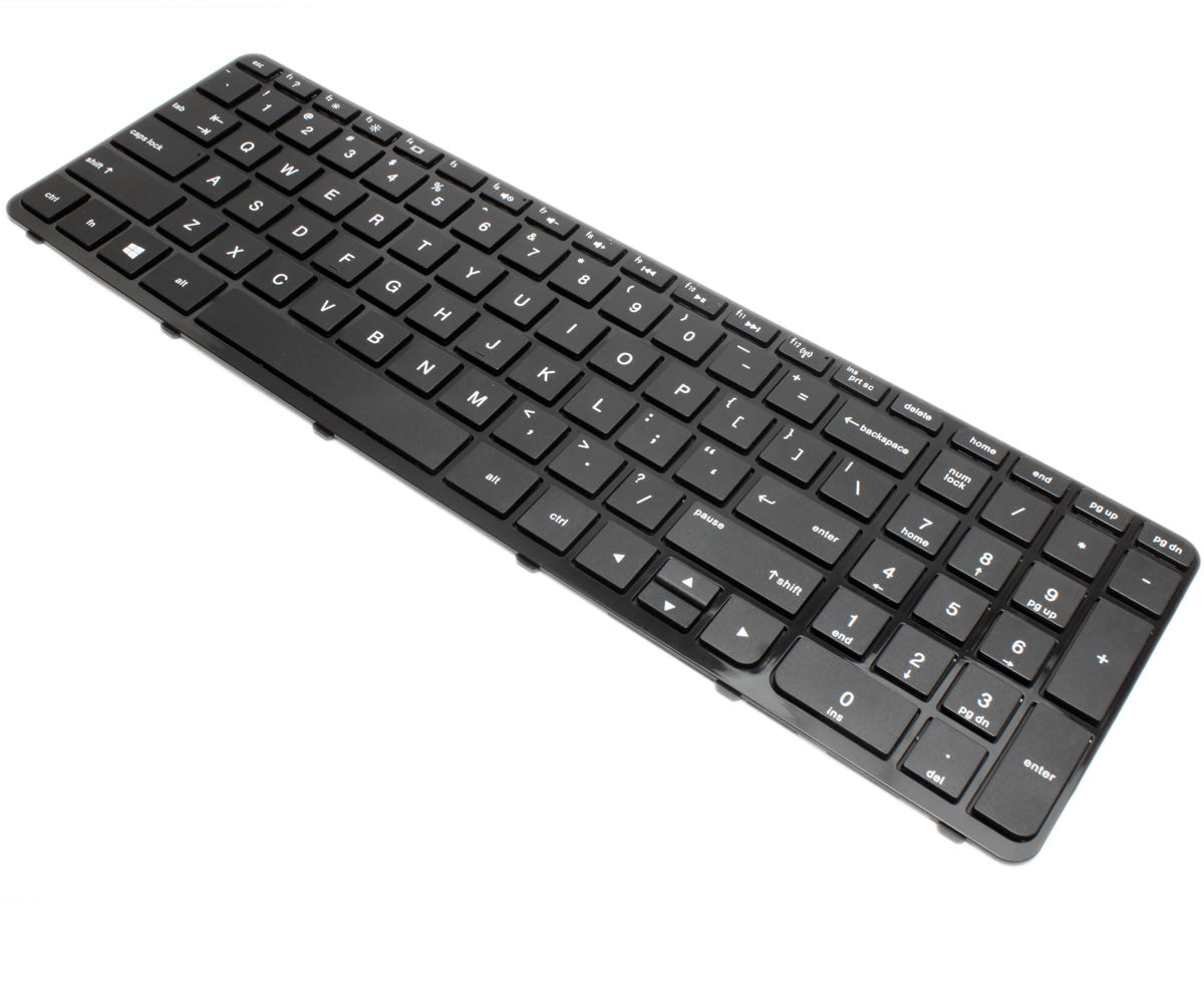 Tastatura laptop pentru HP Pavilion 17-e100sr 17-e102sr 17-e103sr 17-e104sr 17-e105sr cu rama, US International, fără iluminare, cu NumPad