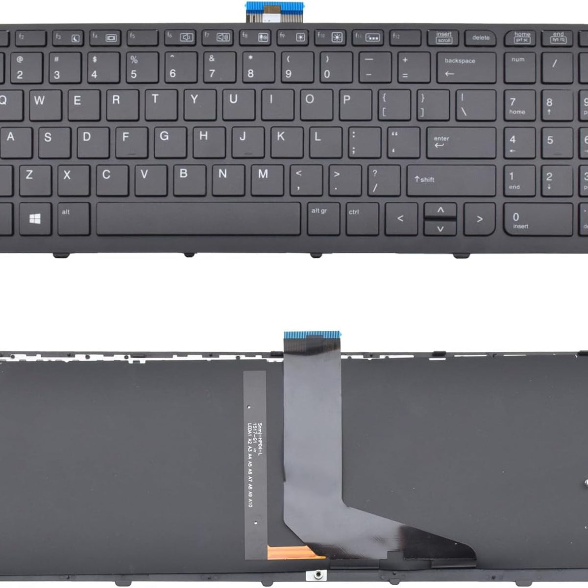 Tastatura laptop pentru HP ZBOOK 15 G1 ZBOOK 15 G2 ZBOOK 17 G1 ZBOOK 17 G2 iluminata, US International, iluminată, cu NumPad