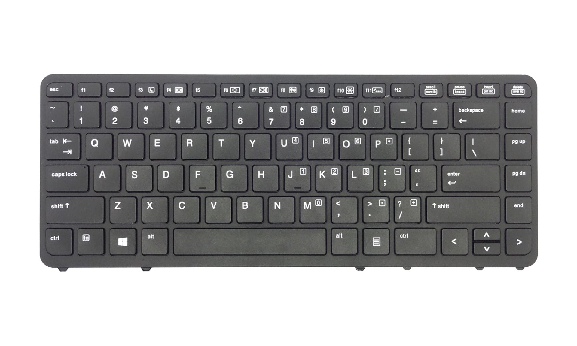 Tastatura laptop pentru HP EliteBook 740 G2 740 G3 750 G2 840 G1 850 G1 Zbook 14 fara trackpoint, US International, fără iluminare, fără NumPad