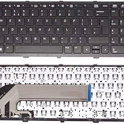 Tastatura laptop pentru HP 450 G0 G1 G2 455 G1 G2 470 G0 G1 G2 cu rama model UK, UK, fără iluminare, cu NumPad