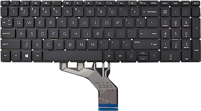Tastatura laptop pentru HP 250 G7 255 G7 256 G7 17-CA 17-CA000 17-by 17-BY000 15-da 15-da000 15-da1000 15t-da0000, US International, fără iluminare, cu NumPad
