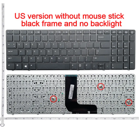 Tastatura laptop pentru HP Elitebook 8560w 8570W no pointer black, Nordic, fără iluminare, cu NumPad