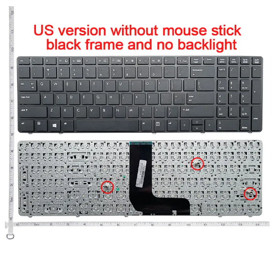 Tastatura laptop pentru HP Elitebook 8560w 8570W no pointer black, Nordic, fără iluminare, cu NumPad