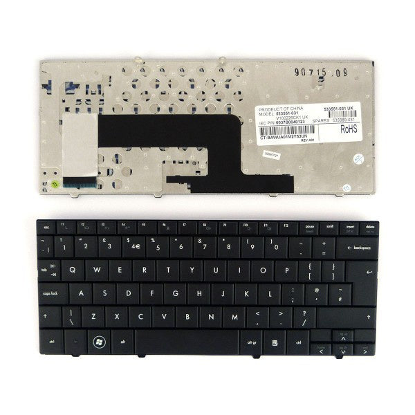 Tastatura laptop pentru HP Mini 110 110-1000 110-1100 110-1200 model UK, UK, fără iluminare, fără NumPad