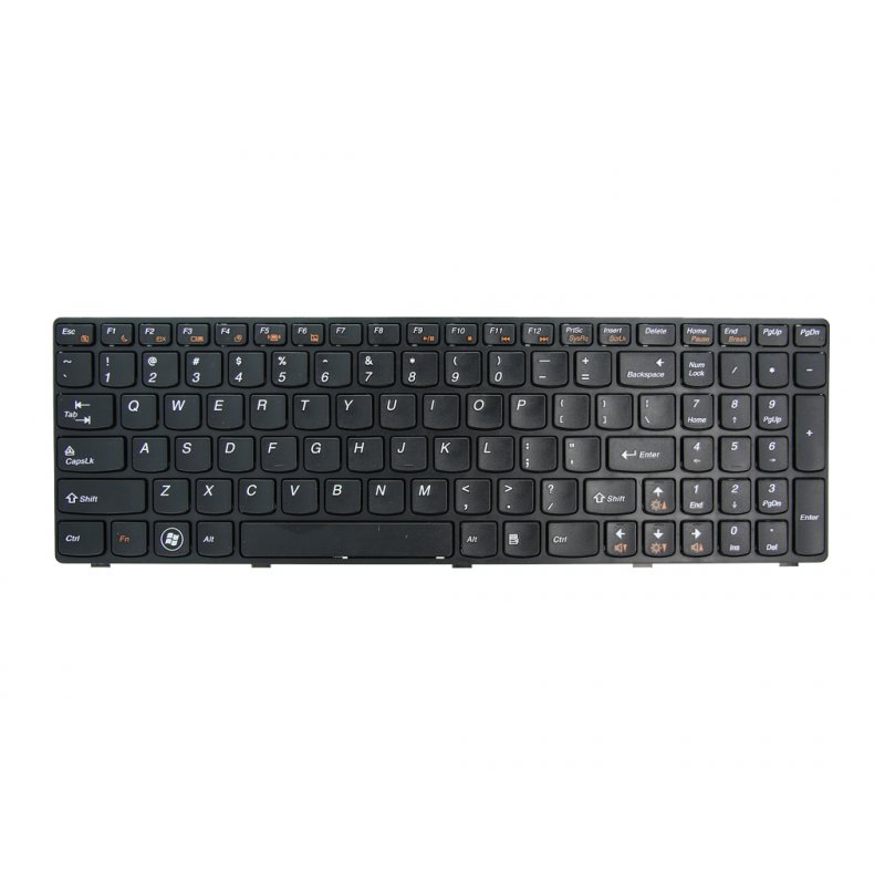 Tastatura laptop pentru Lenovo IdeaPad B570 B575 B580 B585 B590 Z570 V570 V580 V580C, US International, fără iluminare, cu NumPad