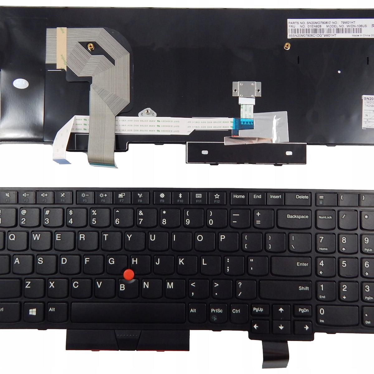 Tastatura laptop pentru Lenovo T570 T580 P51S P52S YOGA 370, US International, fără iluminare, cu NumPad