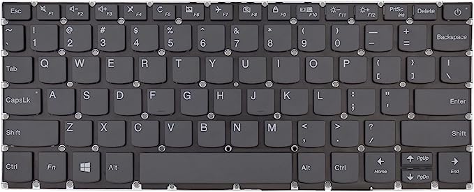 Tastatura laptop pentru Lenovo IdeaPad 120S-11 120S-11IAP S130-11IGM US 130S-11IGM cu buton power, US International, fără iluminare, fără NumPad