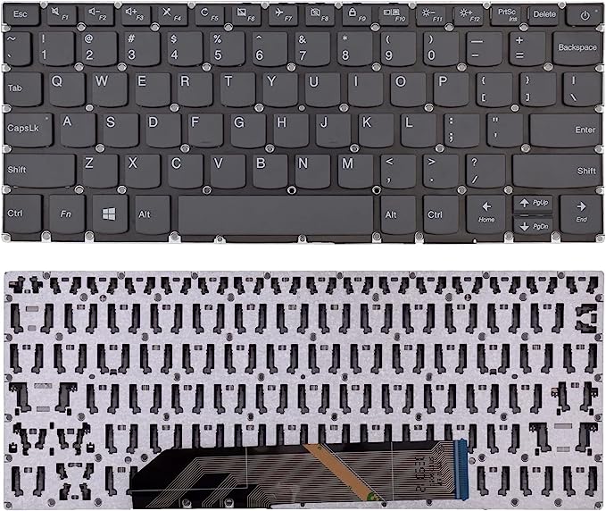 Tastatura laptop pentru Lenovo IdeaPad 120S-11 120S-11IAP S130-11IGM US 130S-11IGM cu buton power, US International, fără iluminare, fără NumPad