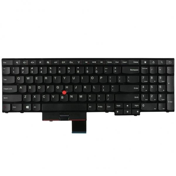 Tastatura laptop pentru Lenovo Edge E530 E530C E535 E545 130NV1A00 MP-11H53US-698 GL-105US 04W2443 0B35396 64B0HE, US International, fără iluminare, cu NumPad