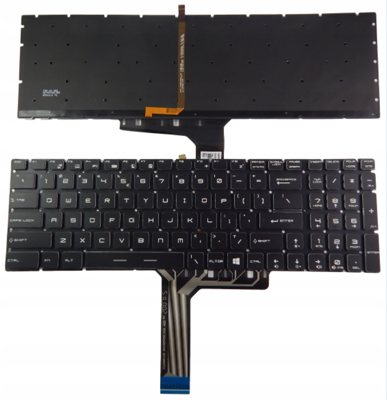 Tastatura laptop pentru for MSI GL72 7RD GE72 GT72 GS63VR, US International, iluminată, cu NumPad