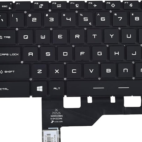 Tastatura laptop pentru MSI GE66 GS66 40687USBL GE66 Raider 11UE 12UH 10SE 10SF MS-1541, US International, iluminată, fără NumPad