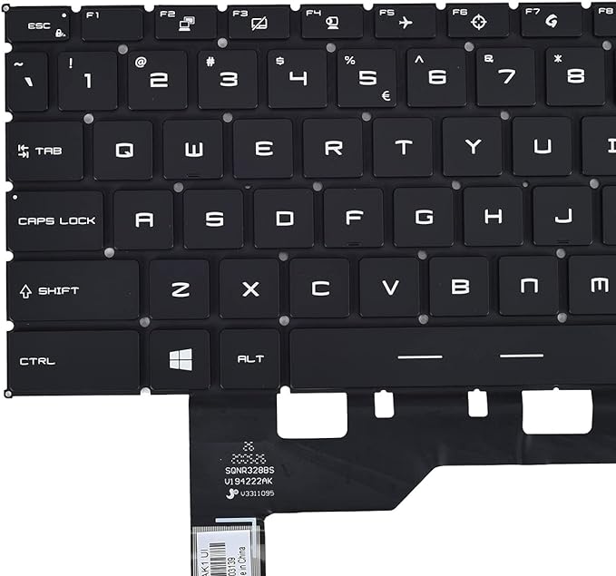 Tastatura laptop pentru MSI GE66 GS66 40687USBL GE66 Raider 11UE 12UH 10SE 10SF MS-1541, US International, iluminată, fără NumPad